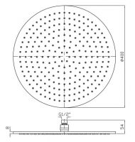 Тропический душ Zucchetti Isystick 40 см Z94267 схема 2