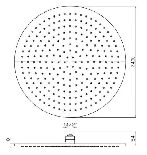 Тропический душ Zucchetti Isystick 40 см Z94267 схема 2