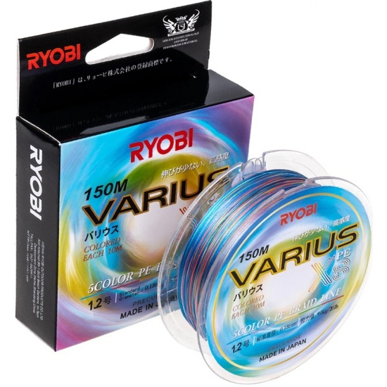 Шнур Ryobi "VARIUS" PE 8X #1.2/185мм. Multi Colour