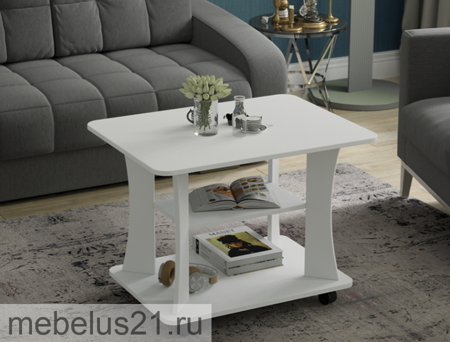 Стол журнальный тип 8 Белый