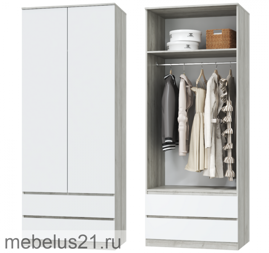 Шкаф 2-х дверный Лори