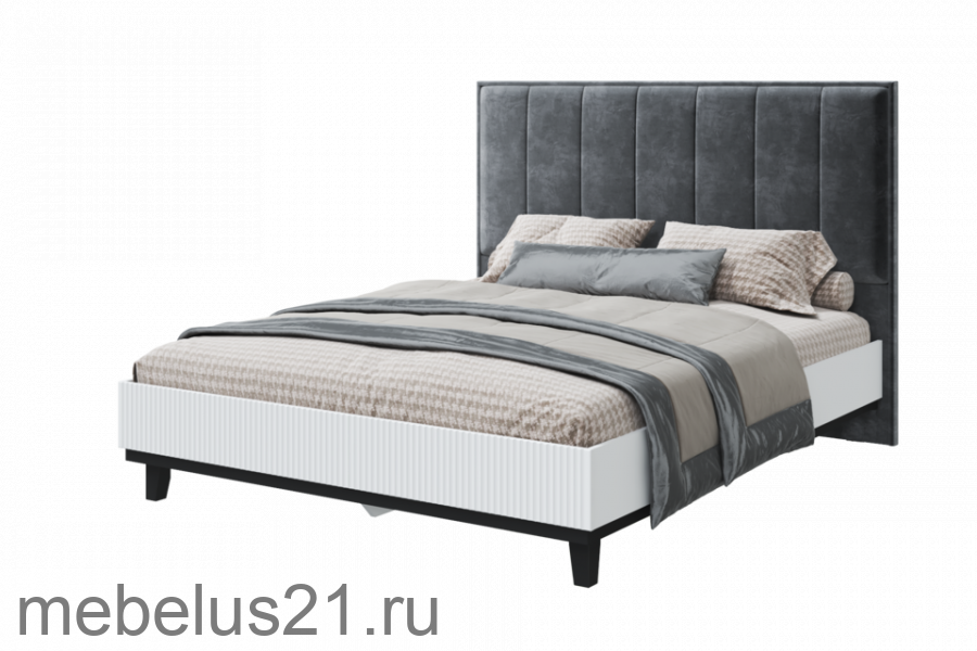Кровать с мягкой спинкой 160