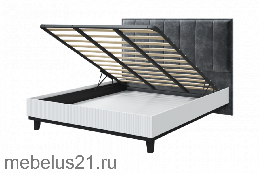 Кровать с мягкой спинкой 160