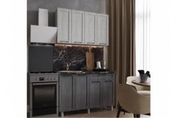 Кухня Кальяри 1.2м. Холст Натуральный/Холст Грей без столешницы