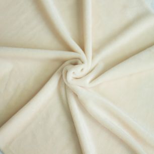 Мелковорсовый мех (3 мм) Вельбоа - Молочный, 50х37 см.