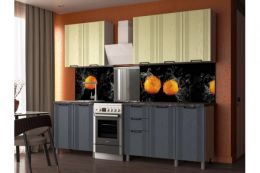 Кухня Вандт 2м. без стекла Айвори/Лунный Кратер без столешницы