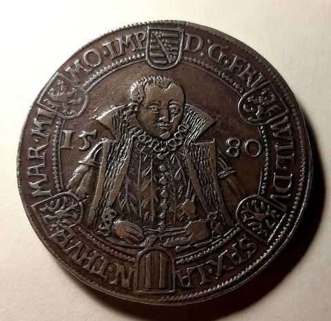 1 талер 1580 Саксен-Веймар UNC Саксония Германия MS