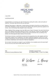 Царский подарок - Титул Лорда и Леди Шотландии