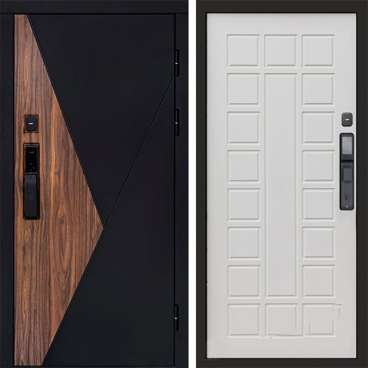 Входная дверь ВДК Матрикс с электронным замком - Престиж Бежевый матовый