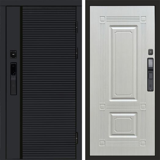 Входная дверь ВДК Блэк Лайн с электронным замком - Мадрид Лиственница