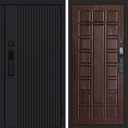 Входная дверь ВДК Твист Блэк с электронным замком - Престиж Венге