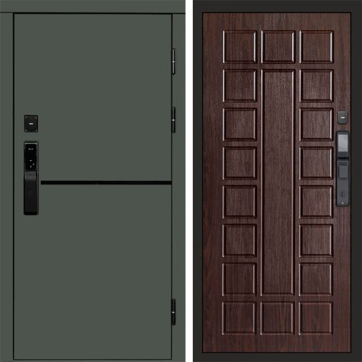 Входная дверь ВДК Тренд Грин с электронным замком - Престиж Венге