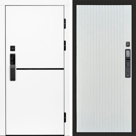 Входная дверь ВДК Тренд Вайт с электронным замком - Flat Белый софт