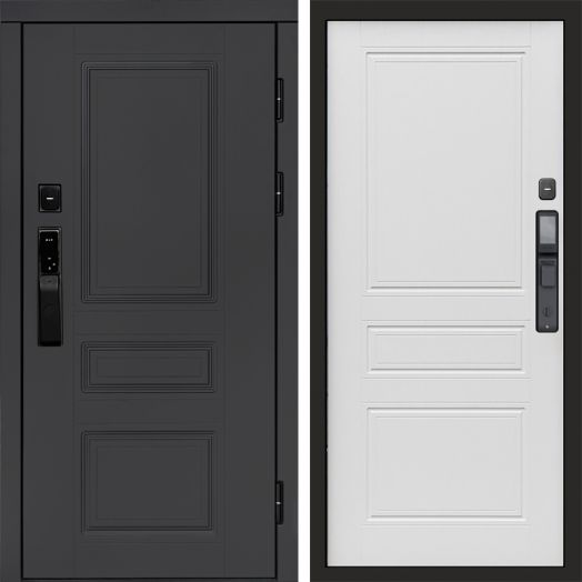 Входная дверь ВДК Орегон Графит с электронным замком - Классика Лиственница