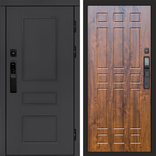 Входная дверь ВДК Орегон Графит с электронным замком - Спарта Дуб