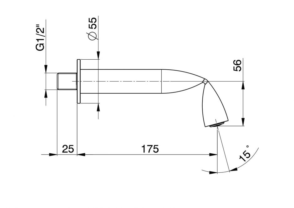 Излив Flaminia Fold Wall Spout ФОТО