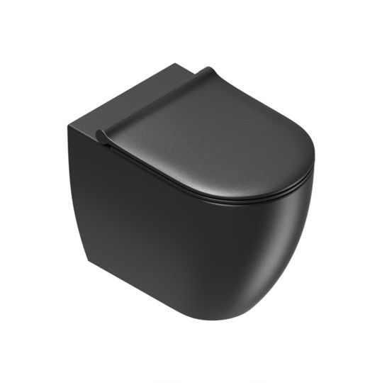 Унитаз напольный безободковый Catalano SFERA 514550001 55x35 см универс.слив смыв Tornado покрытие Cataglaze+ без крепежа схема 3