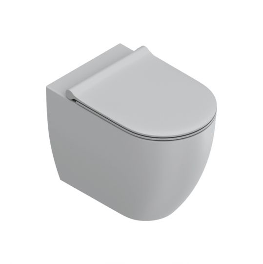 Унитаз напольный безободковый Catalano SFERA 514550001 55x35 см универс.слив смыв Tornado покрытие Cataglaze+ без крепежа схема 4