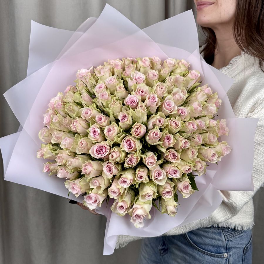 101 нежная роза