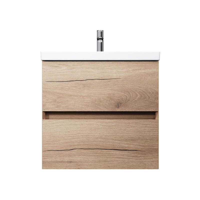 Тумба с раковиной AM.PM Above, подвесная, 60 см, 2 ящика, дуб золотой M9X-FHX0602OF-WCC0600WG