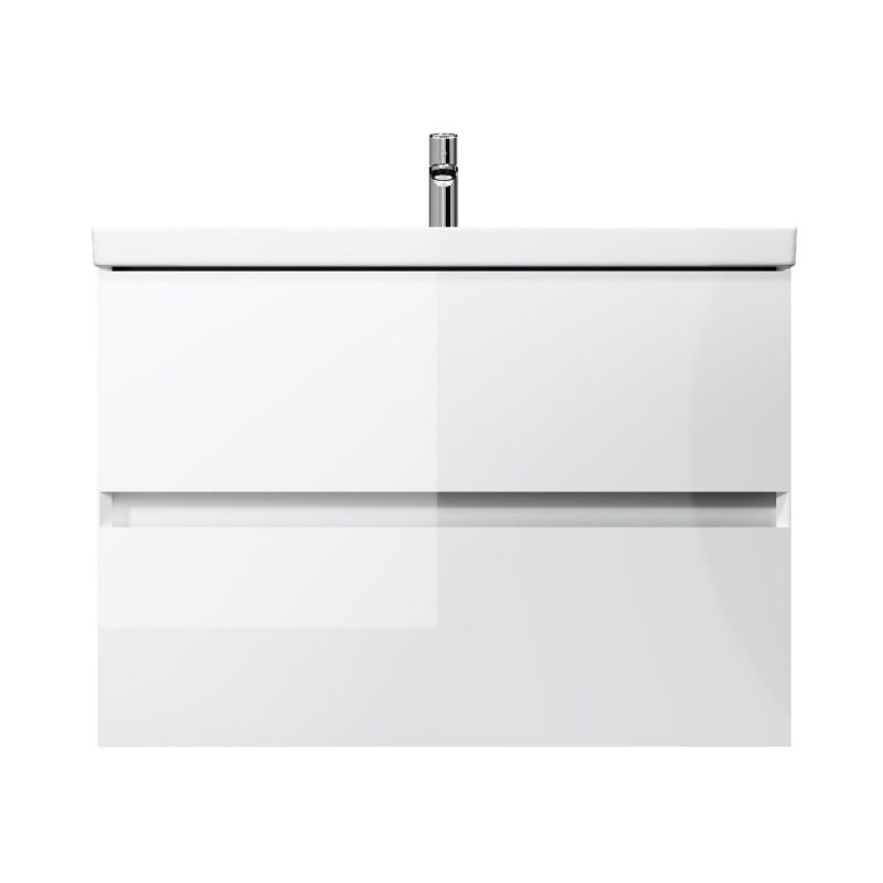 Тумба с раковиной AM.PM Above, подвесная, 80 см, 2 ящика, белый глянец M9X-FHX0802WG-WCC0800WG