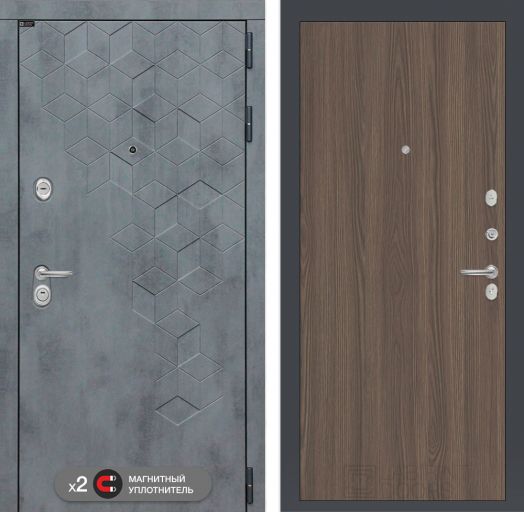 Входная дверь Лабиринт БЕТОН - 05 Ясень Темный