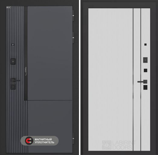 Входная дверь Лабиринт Лаб 2 Про - 10 Белый софт рельеф