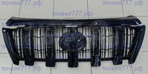 Решетка радиатора черная + молдинг капота Прадо 150 с 2013+