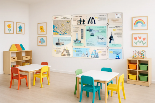 Дидактическая панель Сургут достопримечательности