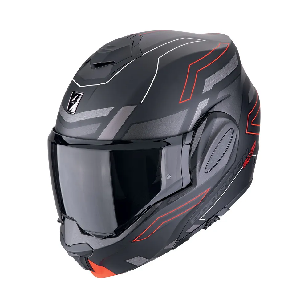 SCORPION EXO Мотошлем EXO-TECH EVO CONQUER, цвет Черный Матовый/Красный