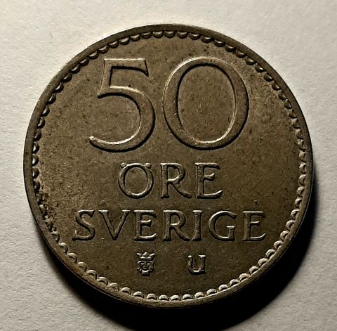 50 эре 1964 Швеция UNC Штемпельный блеск MS