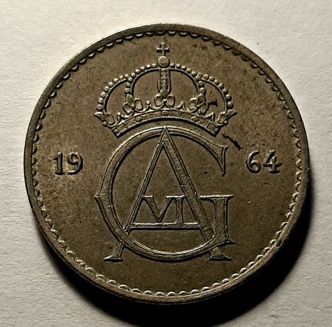50 эре 1964 Швеция UNC Штемпельный блеск MS