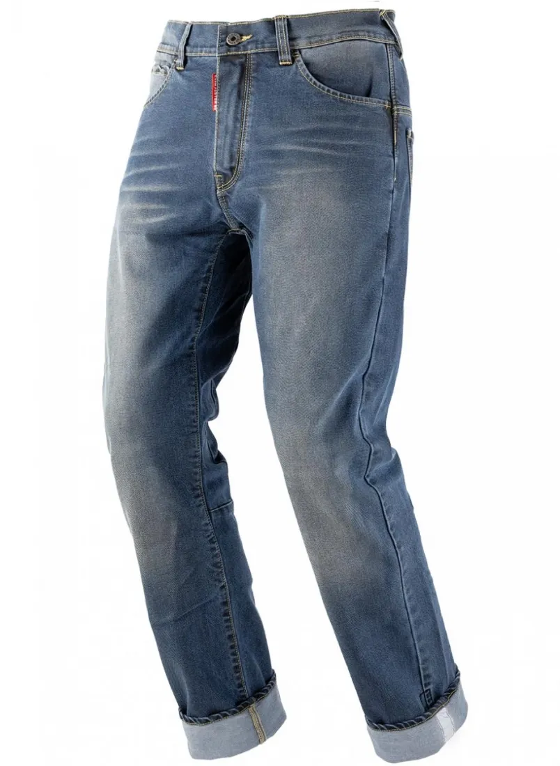EF56 Мотоджинсы SKYNET муж. CORDURA DENIM Светлый Синий