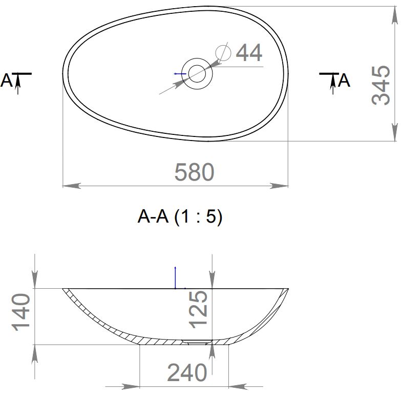 Белая раковина для ванной комнаты Salini Paola овальная 58x35 см 1101101G ФОТО