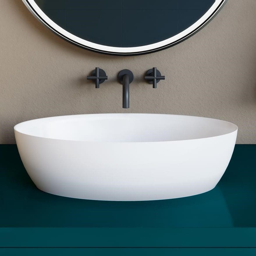 Изображение Белая овальная раковина Salini Alda 58х35