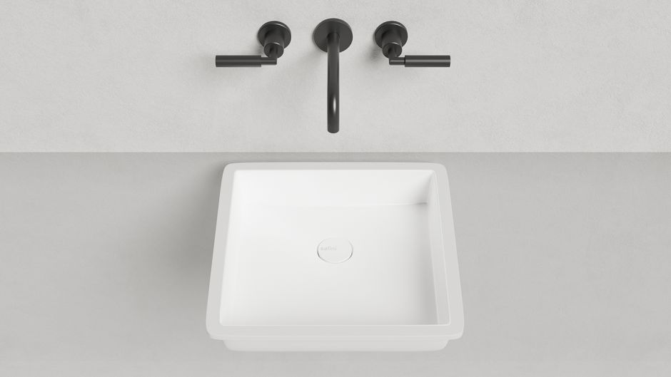 Белая встраиваемая раковина Salini Marea 07 42х42 ФОТО