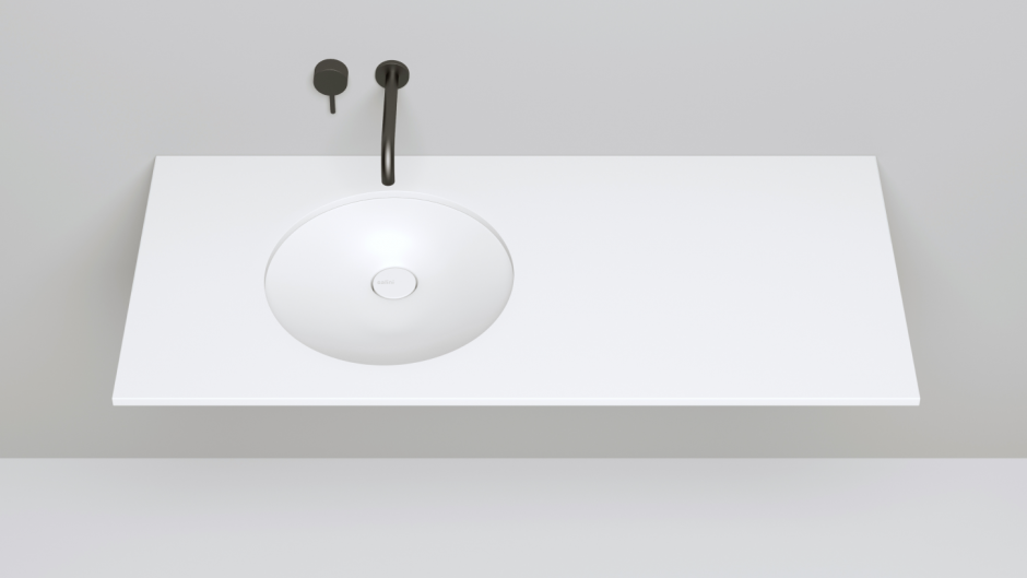 Белая встраиваемая круглая раковина Salini Marea 08 42х42 ФОТО