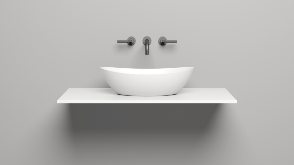 Белая столешница Salini 1000х500 200122MRF ФОТО