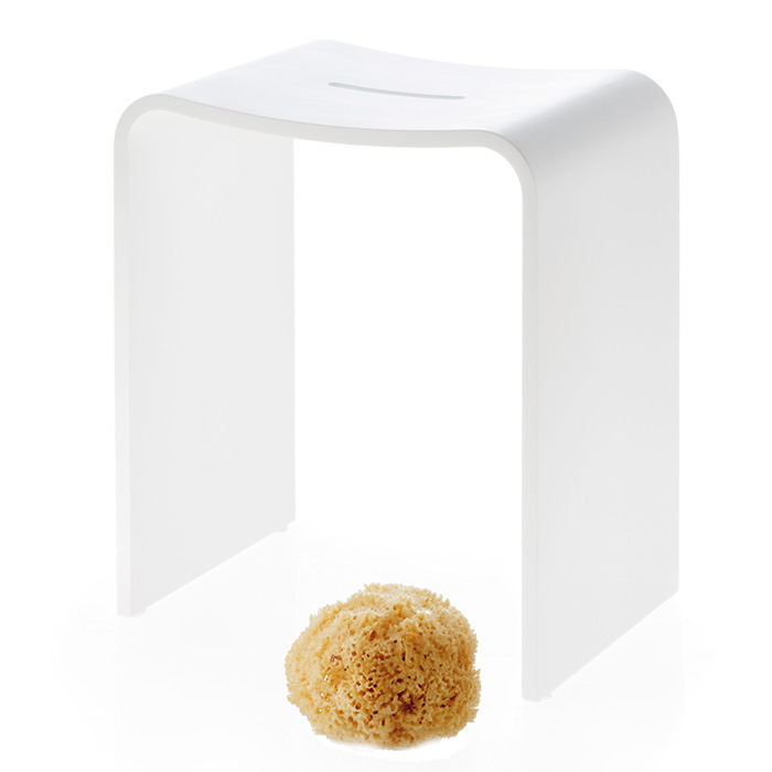 Изображение Душевая табуретка Decor Walther Stone stool белая 09747