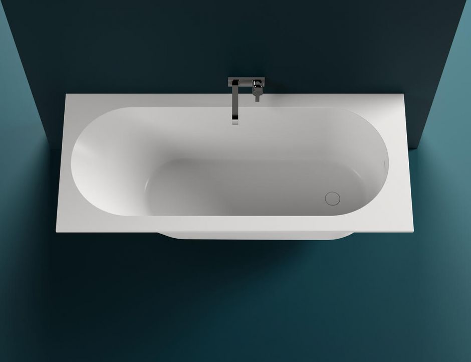 Белая отдельностоящая ванна из искусственного камня Salini Ornella Kit 170х75 102411G ФОТО