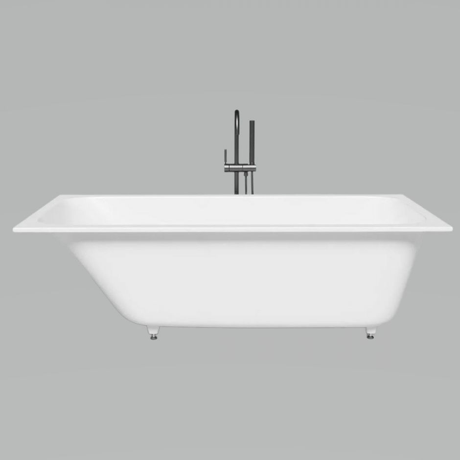 Белая ванна из искусственного камня Salini Orlanda KIT 170х70 RAL 102111G ФОТО