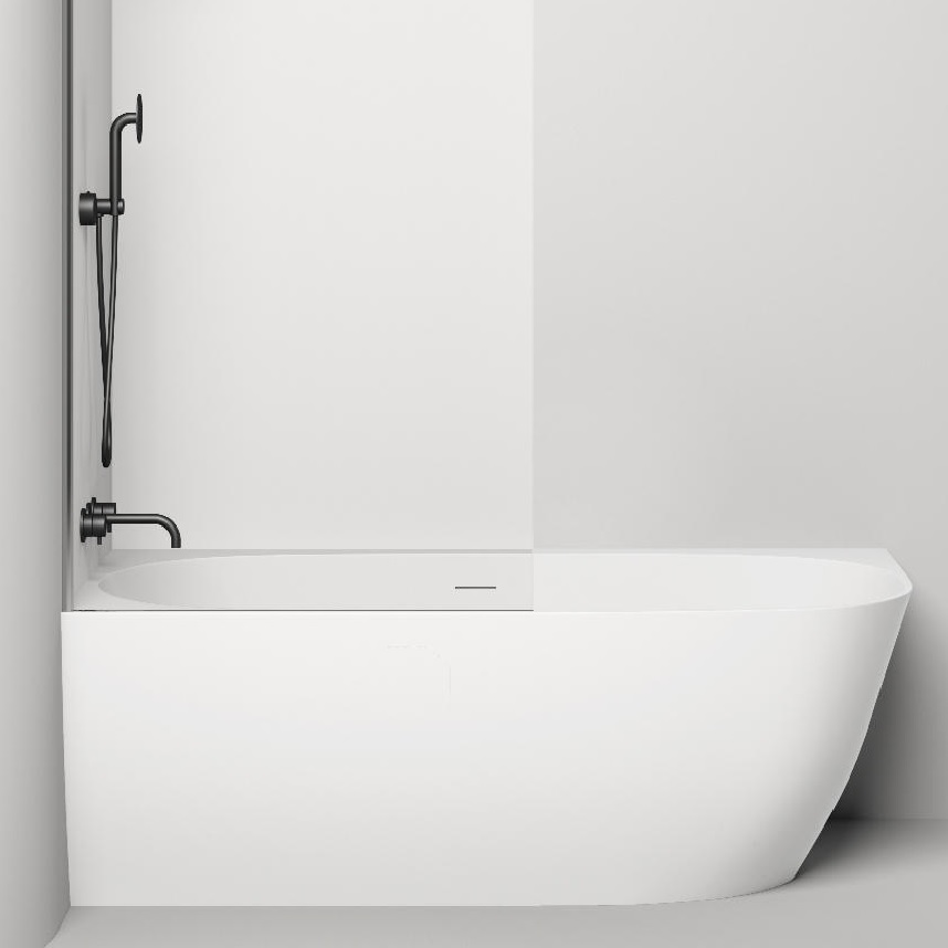 Белая угловая каменная ванна Salini Sofia Corner 170x85 102514G ФОТО