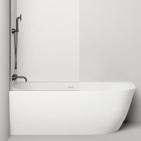 Белая угловая каменная ванна Salini Sofia Corner 170x85 102514G схема 3