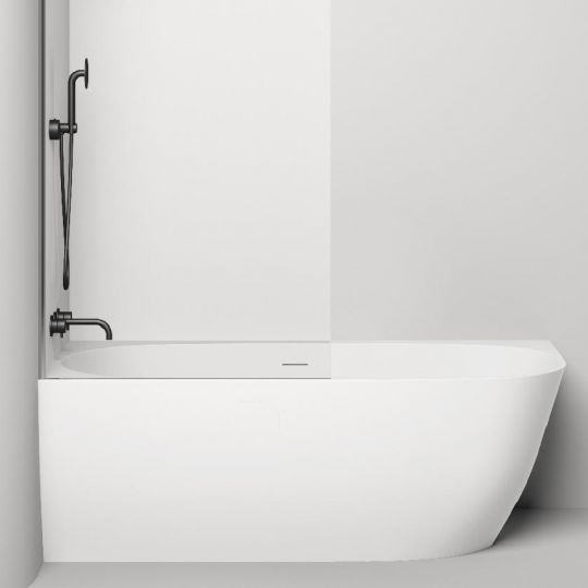 Белая угловая каменная ванна Salini Sofia Corner 170x85 102514G схема 3