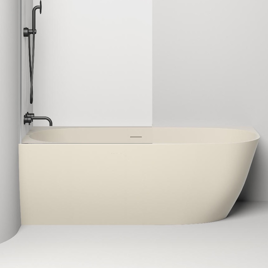 Белая угловая каменная ванна Salini Sofia Corner 170x85 102514G ФОТО