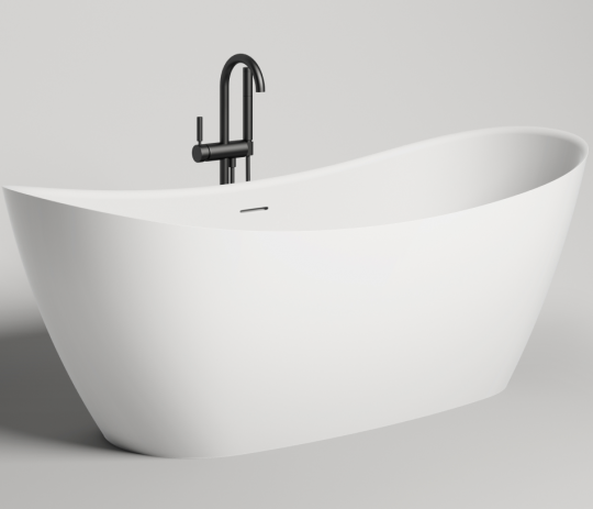 Белая отдельностоящая ванна из искусственного камня Salini Noemi 170х75 101712G