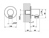 Вывод воды Gessi 54269 схема 2 Вывод воды Gessi 54269 схема 2