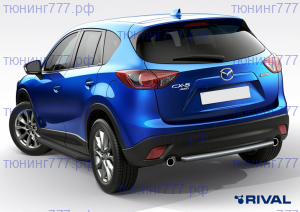 Подножки боковые, RIVAL Premium Black, на Мазда СХ-5