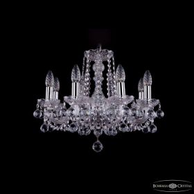 Люстра Хрустальная BOHЕMIА IVЕLЕ CRYSTAL 1402/8/160 NI BALLS Никель, Стекло / Богемия Ивеле Кристалл
