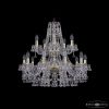Люстра Хрустальная BOHЕMIА IVЕLЕ CRYSTAL 1409/10+5/240/2D G Золото, Стекло / Богемия Ивеле Кристалл